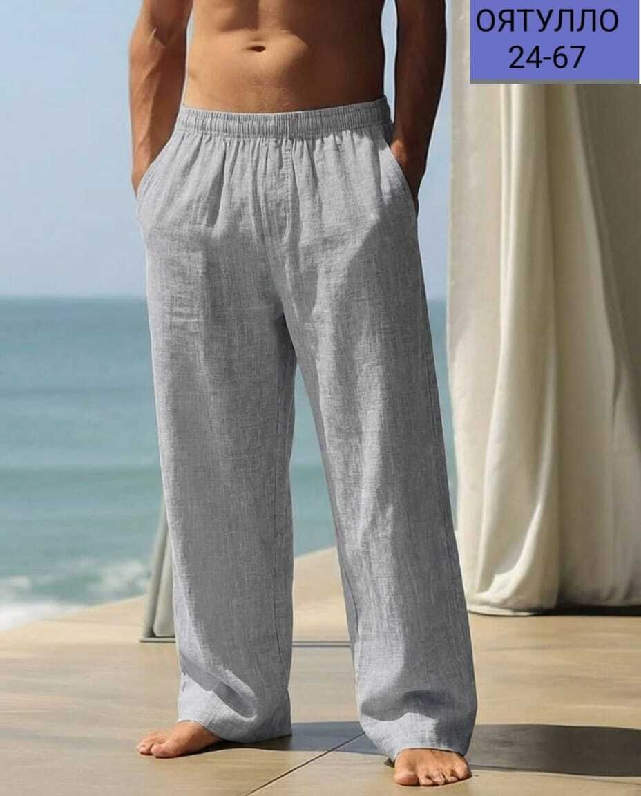 летние мужские льняные брюки,льняные брюки,мужские летние льняные брюки ytjhrg xl,мужские льняные брюки,брюки мужские