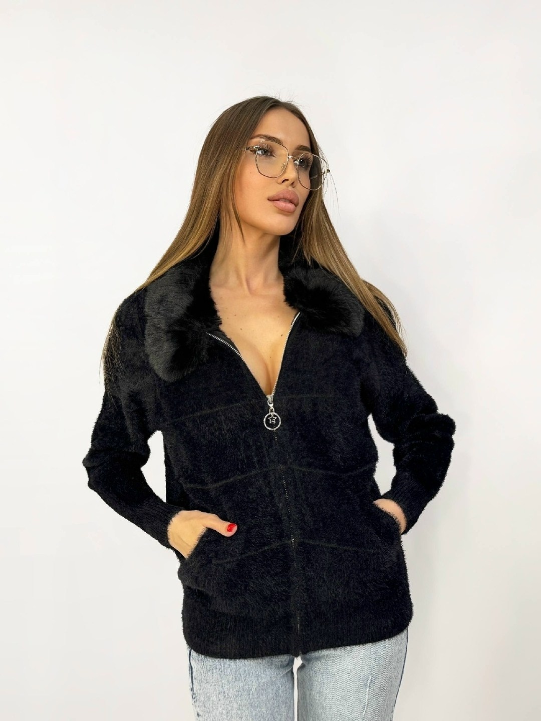 женская кофта,теплая кофта,кофта с мехом,меховая кофта,свитшот женская