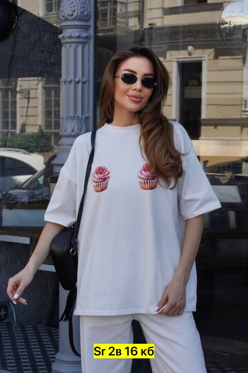 костюм белый,белый костюм женский,летние костюмы женские,белая футболка оверсайз,женские спортивные костюмы