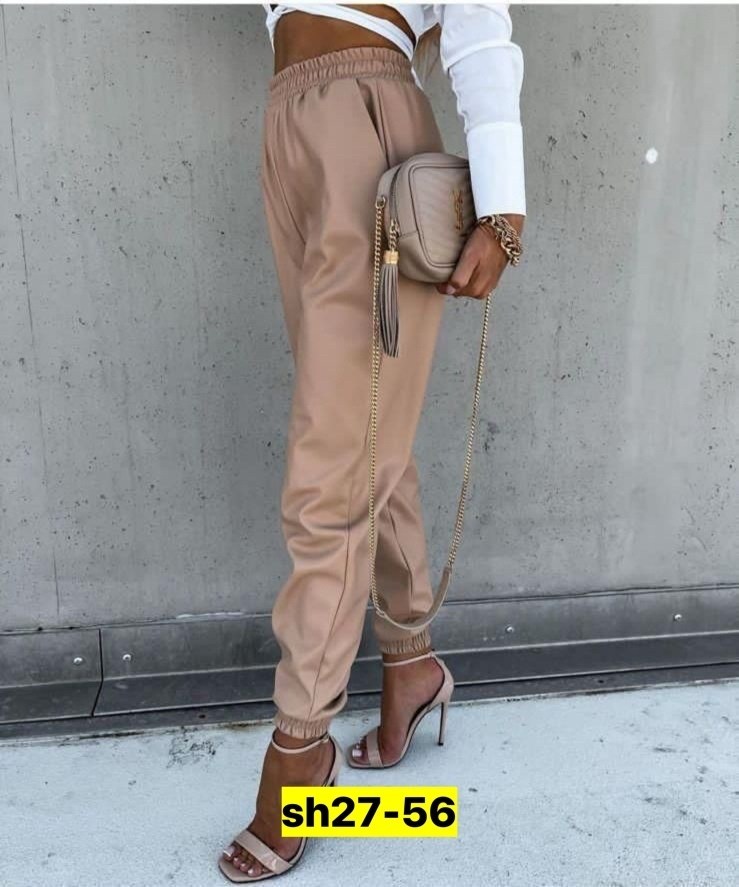 повседневные брюки,брюки женские,джоггеры женские,брюки джоггеры из экокожи,модные брюки