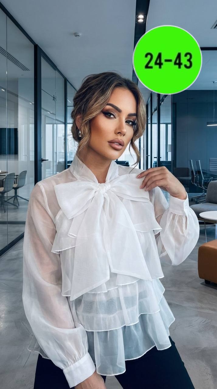 блузка с оборками,блузка шифоновая,блузка с бантом,нарядная блузка,блузка с рюшами