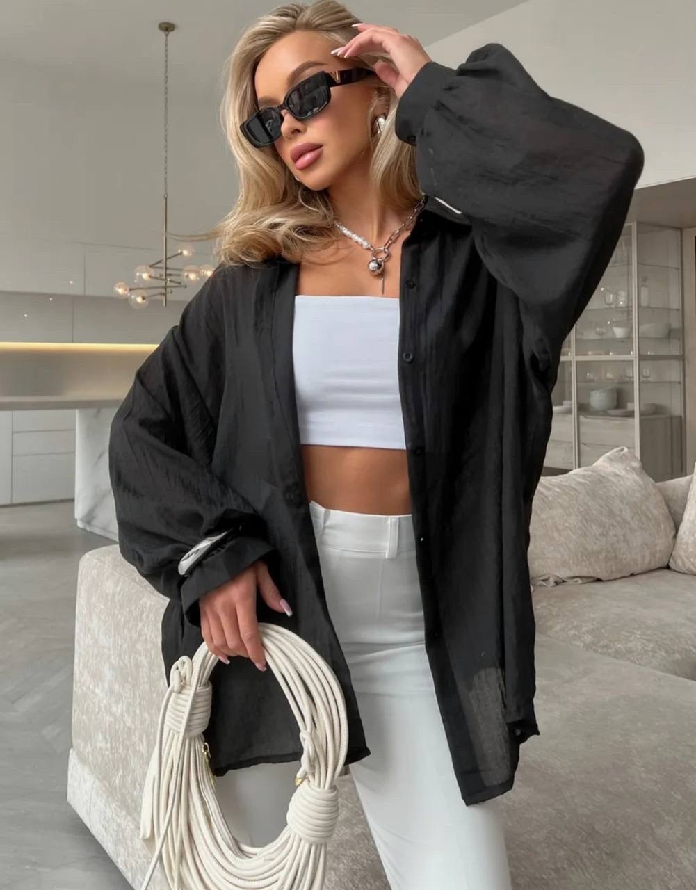 рубашка женская,стильная рубашка,рубашка летняя oversize прозрачная с широкими рукавами golubkova,рубашка летняя,рубашка женская голубая