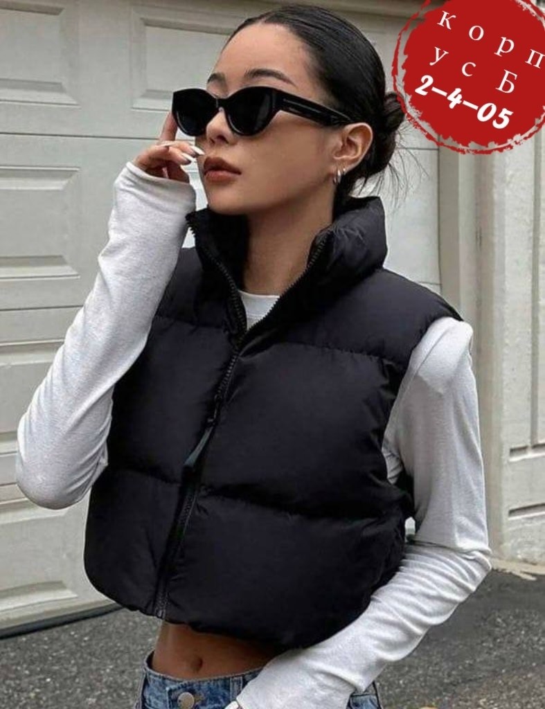 жилетка укороченная,стильная жилетка,жилет женский,жилет женский черный,женская жилетка