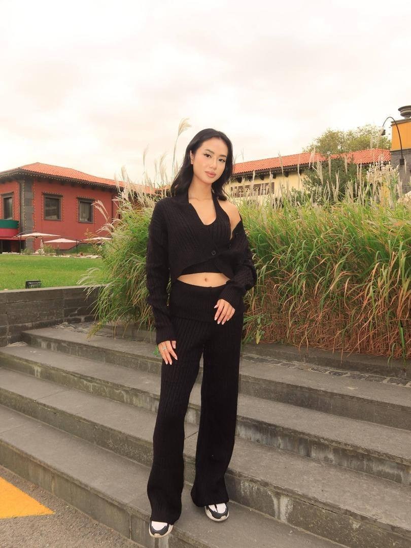 костюм с брюками трикотажный,широкие брюки,трикотажный брючный костюм,пижама со штанами,одежда для дома