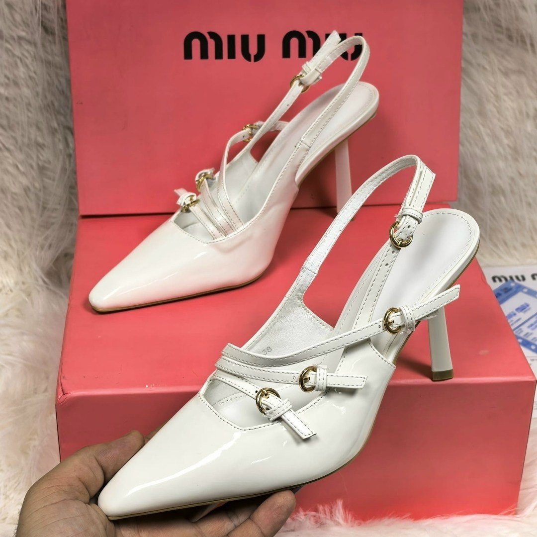 туфли miu miu,кожаные босоножки miu miu белые на высоком каблуке,,босоножки женские,босоножки стильные