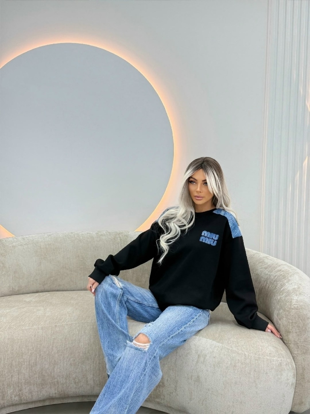 свитшот charutti 017377845 бежевый,свитшот бежевый,свитшот оверсайз,свитшот,стильный свитшот