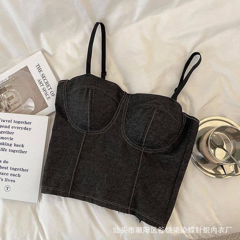 бюстье,джинсовый топ,топ джинсовый бретели,корсет бюстье,джинсовый корсет