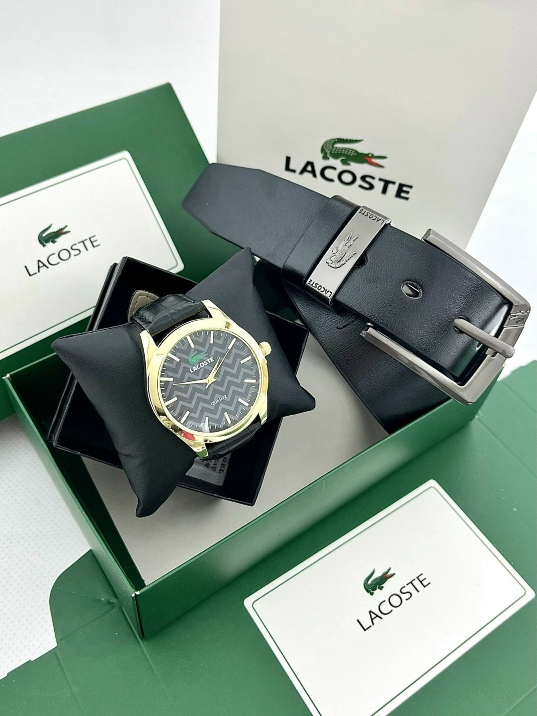 подарочный набор мужской,подарочный набор для мужчин,подарочный набор lacoste,подарочный набор мужчине часы наручные и ремень,часы наручные кварцевые подарочный набор ремень и часы