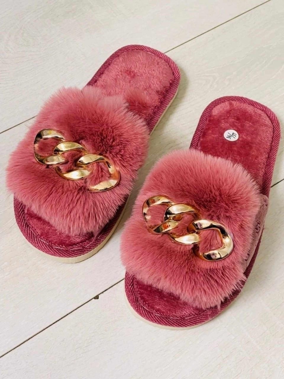 тапочки домашние женские,домашние тапочки с мехом,тапочки женские,домашние тапочки с цепочкой розовый,тапки женские
