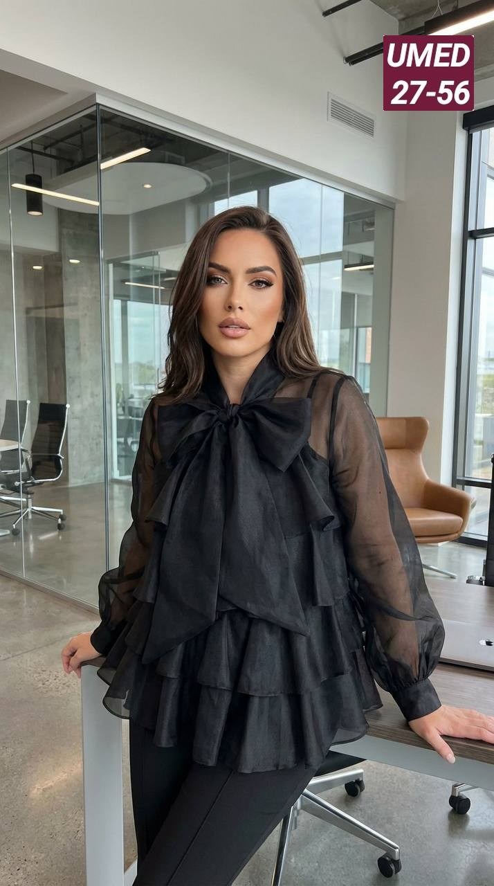 блузка с оборками,блузка из органзы,блузка женская,блузка прозрачная из органзы,блузка шифоновая