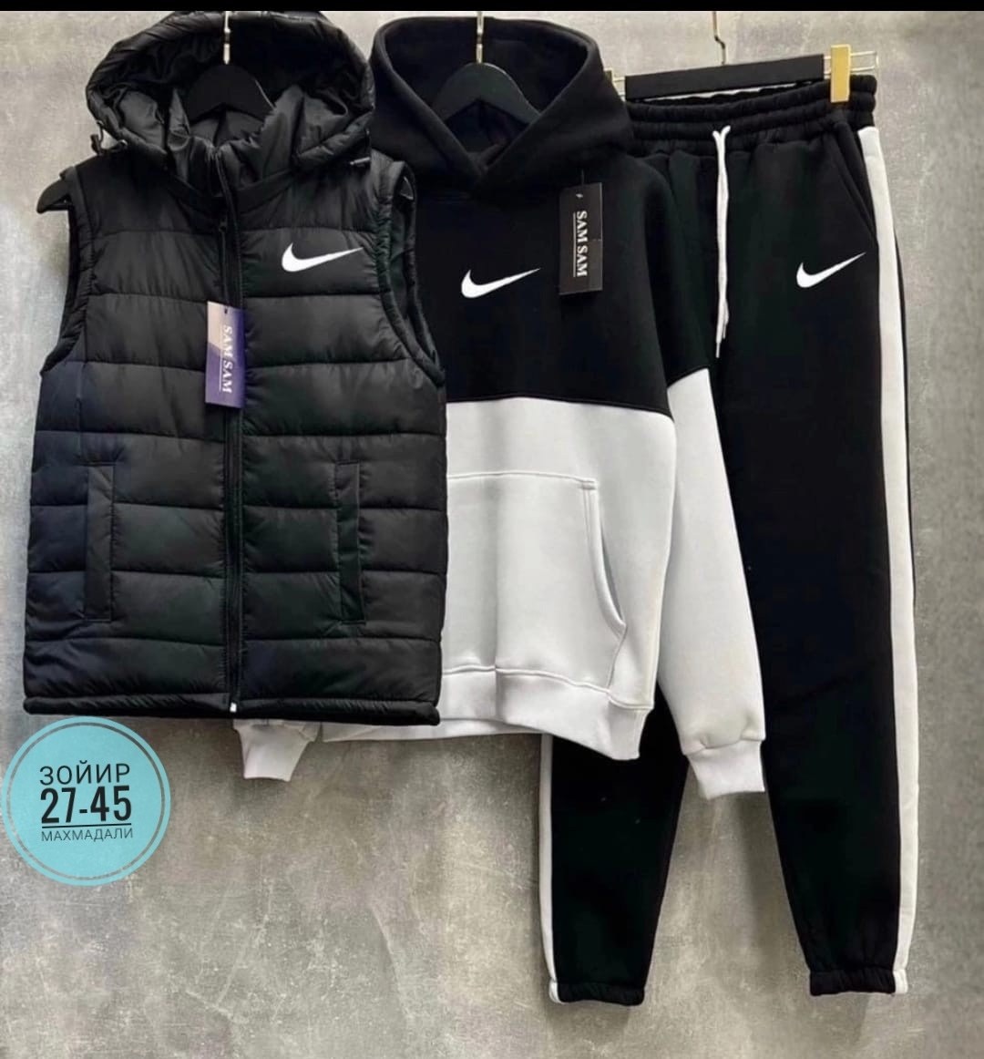 костюм тройка теплый на флисе,спортивный костюм тройка с жилеткой,костюм спортивный мужской,теплый спортивный костюм на флисе с жилеткой,спортивный костюм с безрукавкой мужской