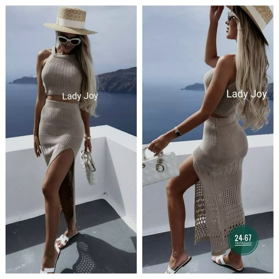 костюм с юбкой,вязаные костюмы,костюм женский,костюм юбка топ,платье пляжное