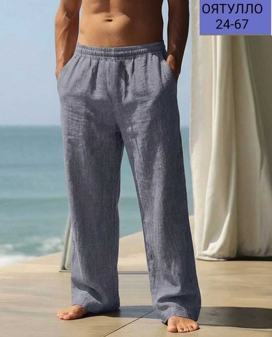 летние мужские льняные брюки,льняные брюки,мужские летние льняные брюки ytjhrg xl,мужские льняные брюки,брюки мужские