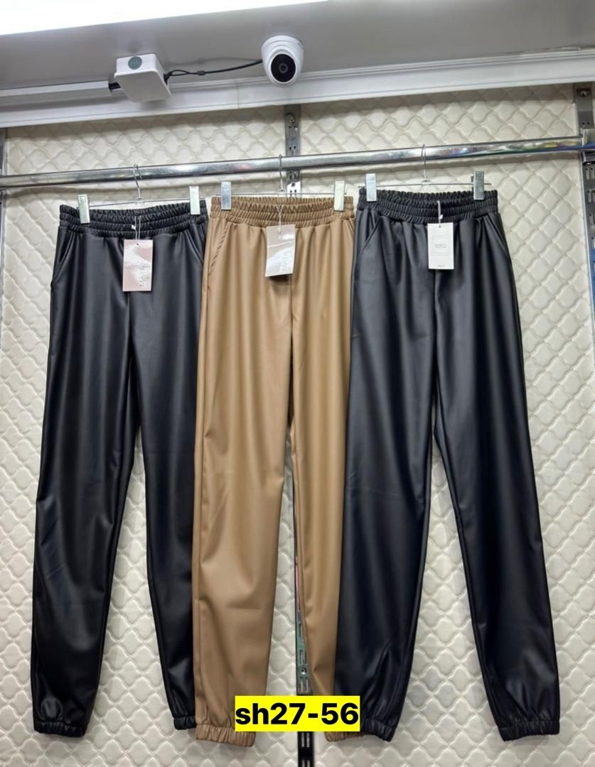 повседневные брюки,брюки женские,джоггеры женские,брюки джоггеры из экокожи,модные брюки