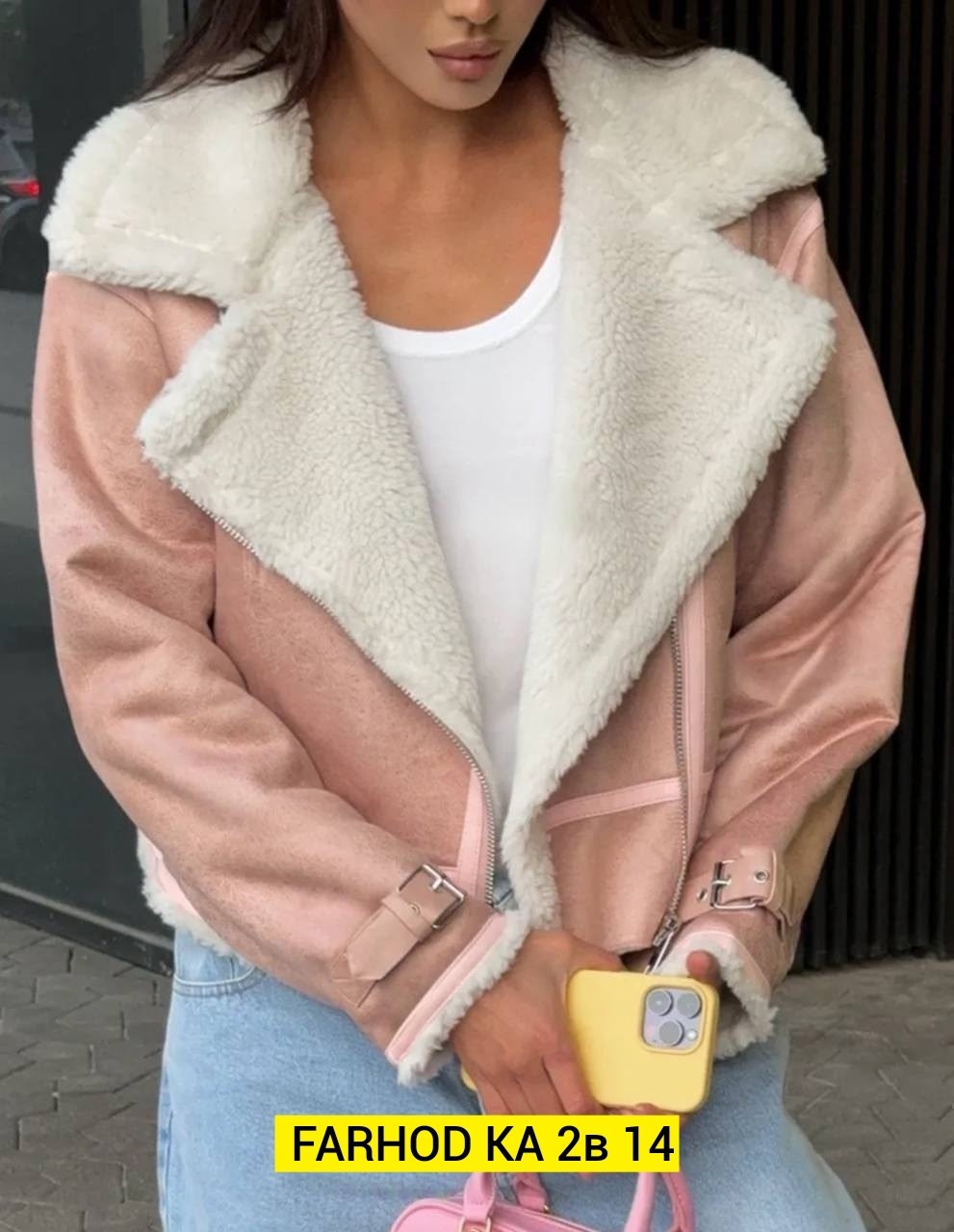 дубленка женская,дублёнка,трендовая розовая женская дубленка,дубленка авиатор женская,стильная дубленка женская