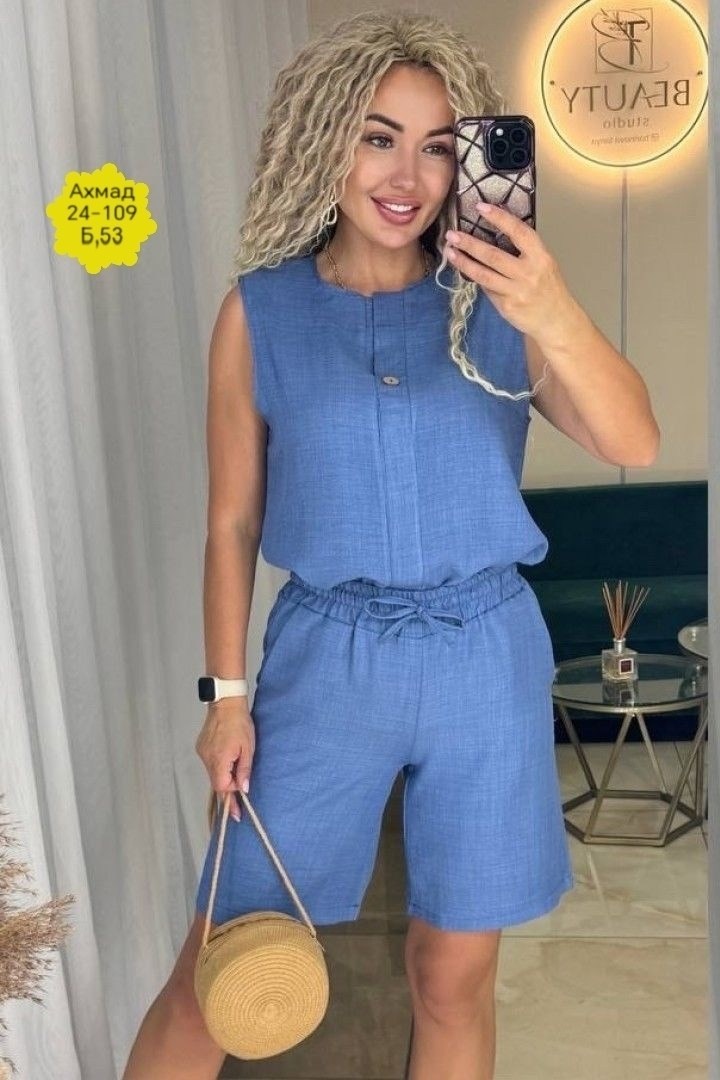 женский костюм с шортами,летние костюмы женские,летний женский костюм с шортами,костюм с шортам,льняной костюм с шортами