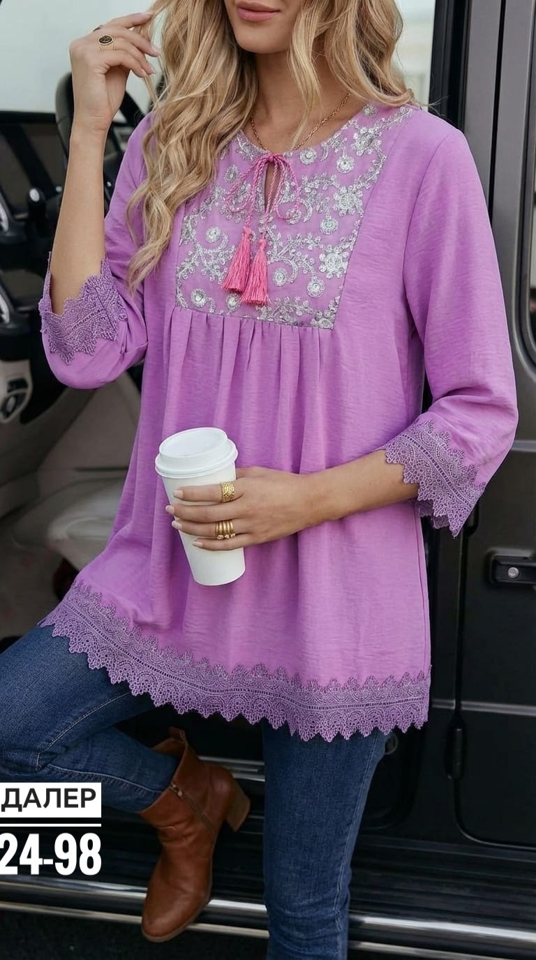 блузка с кружевами,блузка женская,женская туника,блузка винтажная,кружевная туника
