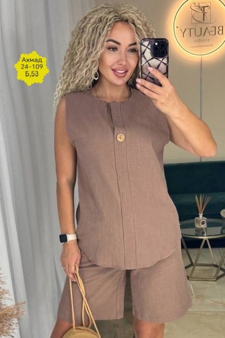 женский костюм с шортами,летние костюмы женские,летний женский костюм с шортами,костюм с шортам,льняной костюм с шортами