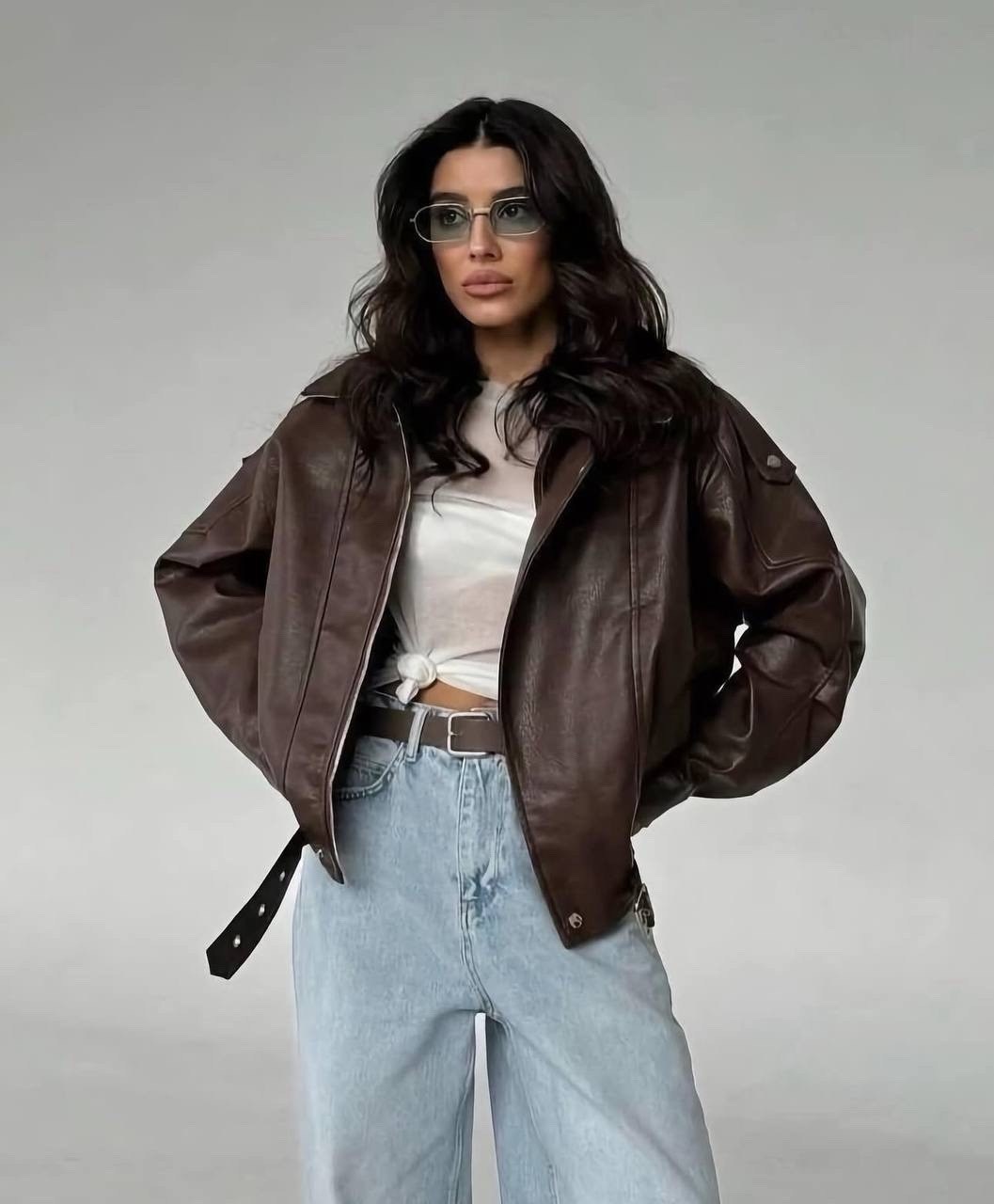 куртка женская бежевая,куртка из экокожи,куртка женская,косуха кожаная куртка оверсайз queen sophie,куртка женская оверсайз