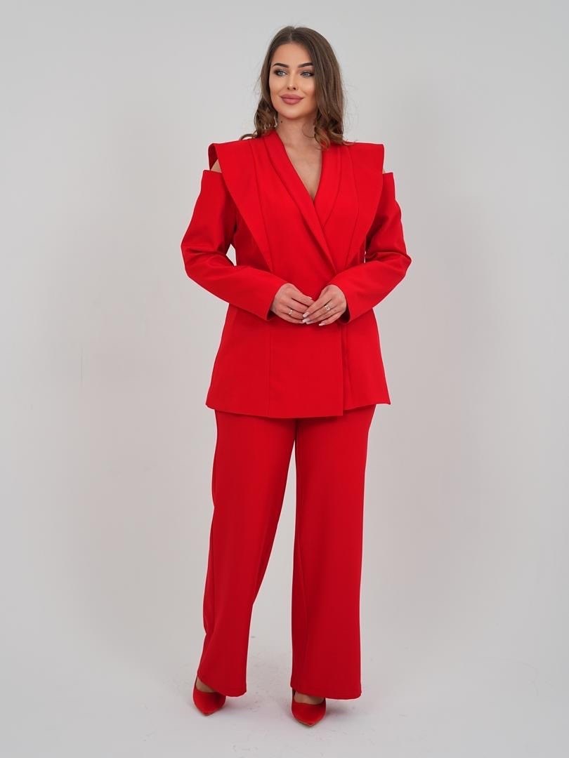 брючный костюм vilena 974 красный,брючный костюм vilena fashion 974 красный двойка,костюм брючный 130558 красный sandyna,брючный костюм,костюм брючный классический inash 212728755