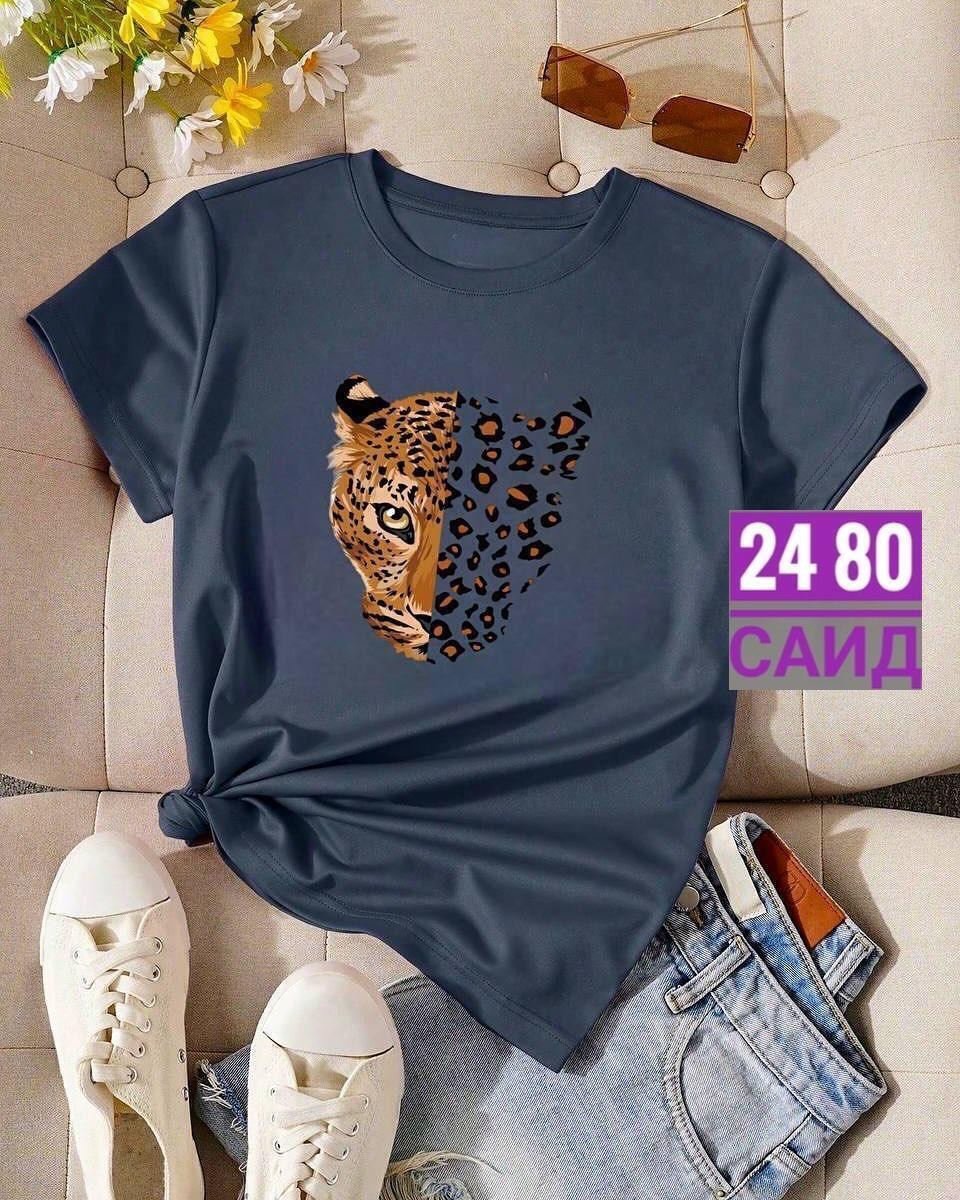 футболка с леопардовым принтом,футболка с леопардом,женская футболка,женские футболки с принтом,женские футболки maycaur с леопардовым принтом