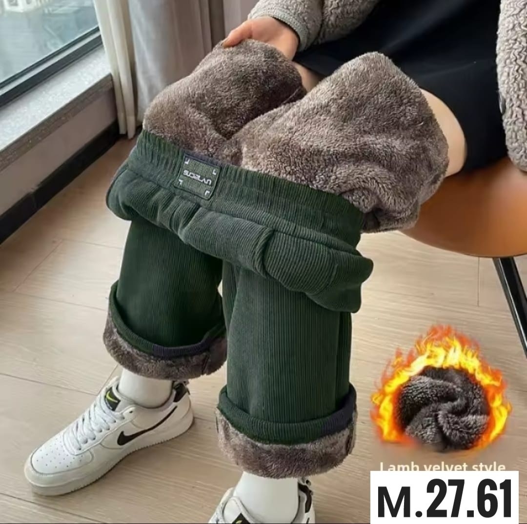 теплые брюки,теплые зимние брюки,теплые прямые корейские брюки из овечьей шерсти,брюки плюшевые,теплые широкие брюки