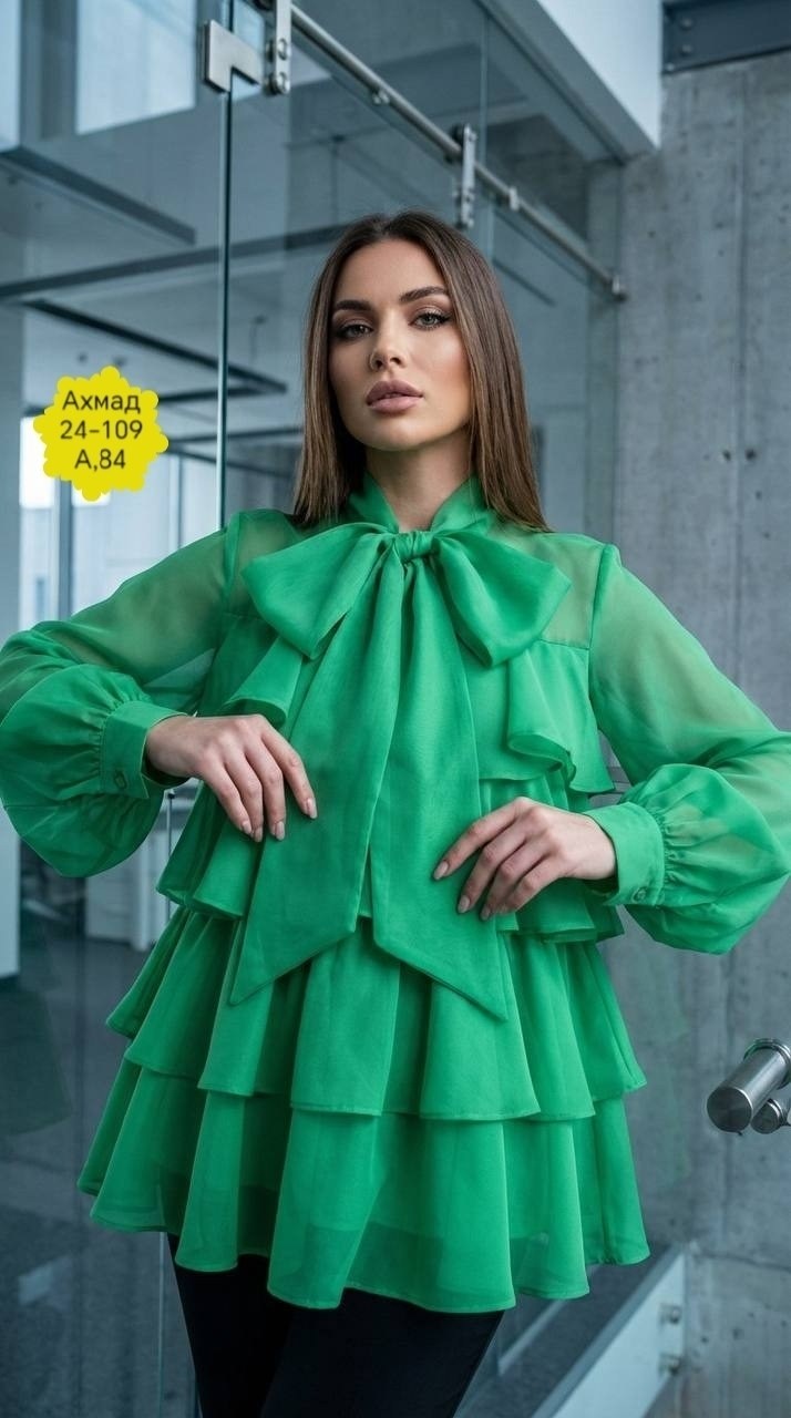 блузка с бантом,блузка с оборками,блузка с рюшами,блузка шифоновая,блузка женская шифоновая