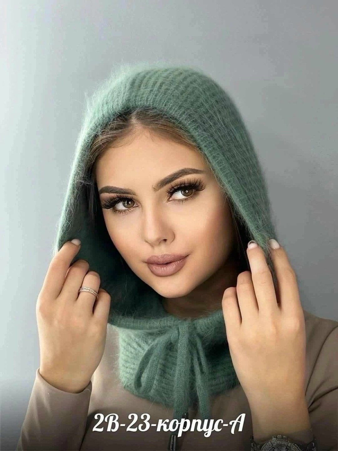 капор шапка-капюшон neule 182606030,капор шапка-капюшон neule цвет бледно-розовый,капор женский ангора зима с подкладкой шапка капюшон,капор шапка-капюшон,капор