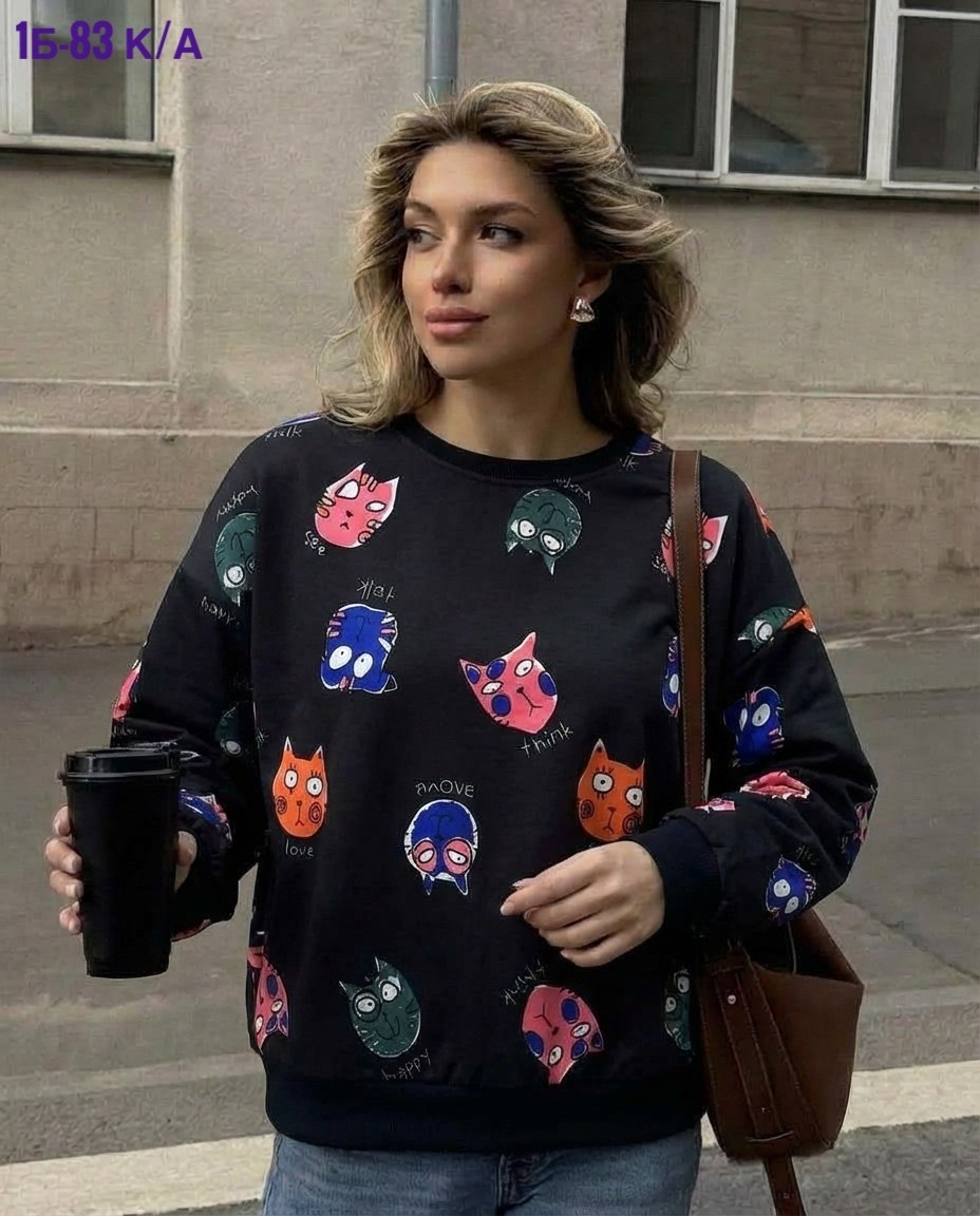 свитшот трикотажный,женский свитшот,mark formelle свитшот женский,толстовки свитшот,свитшот