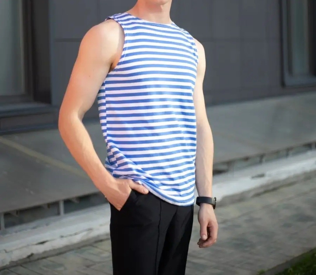 майка тельняшка мужская,майка-тельняшка м153,майка тельняшка мужская dlrow цвет белый, синий,майка спортивная армейская тельняшка мужская,тельняшка вдв майка