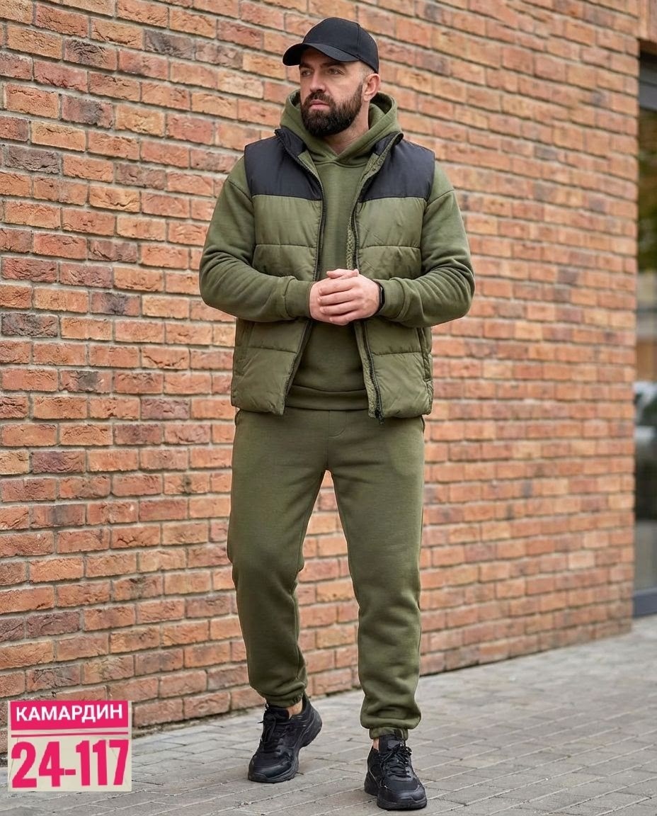 спортивный костюм тройка с жилеткой,мужской спортивный костюм,жилетка на синтепоне,костюм тройка,костюм
