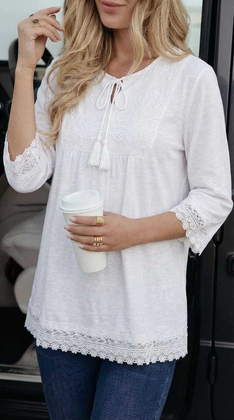 кружевная блузка,туника кружевная,модная блузка,женская блузка,блузка с кружевной отделкой