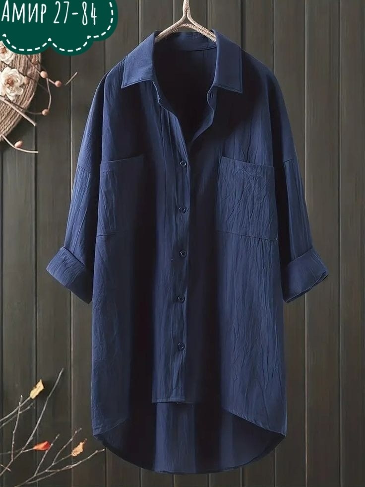 женская рубашка оверсайз из хлопка,льняная рубашка оверсайз,женская повседневная однотонная рубашка,длинная рубашка,повседневная рубашка