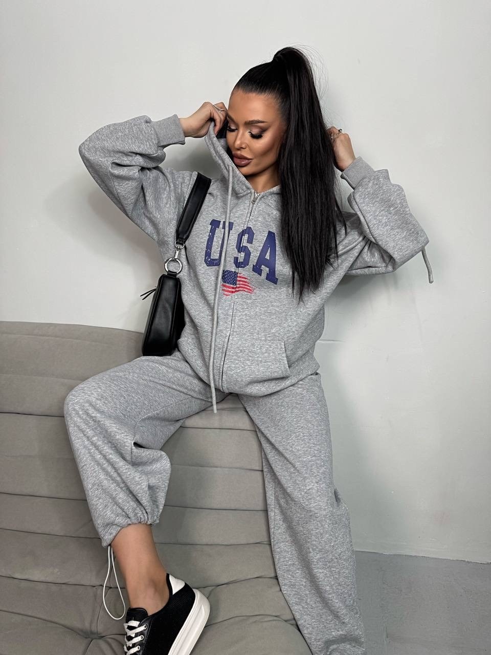 комплект спортивного костюма usa толстовка jogger,спортивные костюмы женские на флисе,спортивный костюм,костюм женский,спортивный костюм толстовка