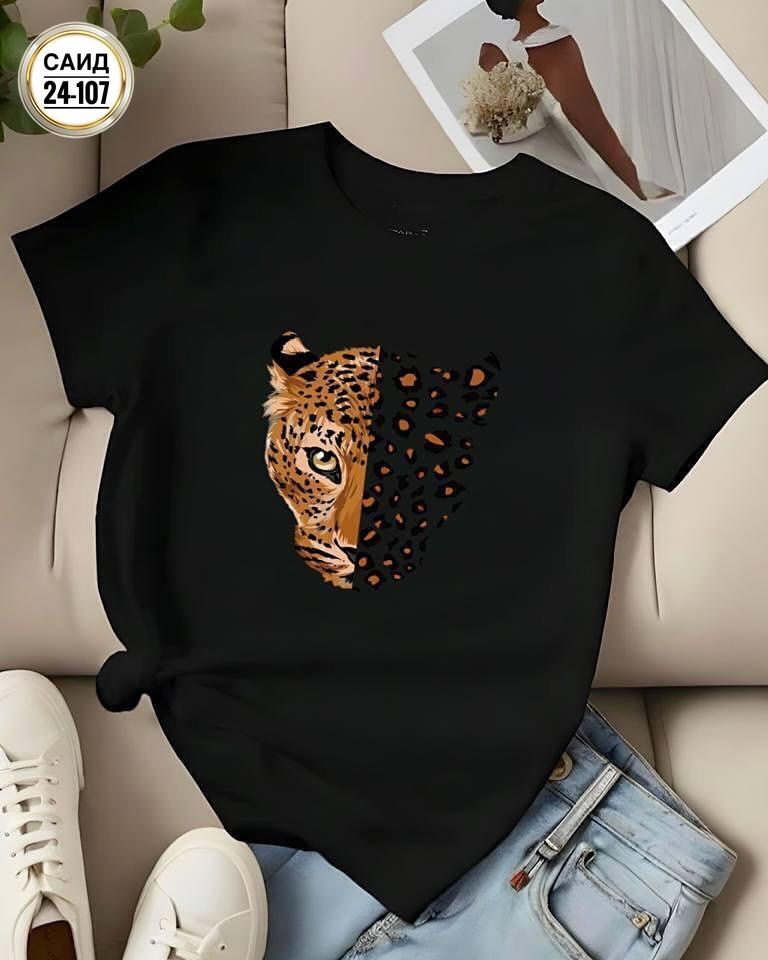 футболка белая с леопардовым принтом женская,футболка с леопардом,женские футболки maycaur с леопардовым принтом,футболка с леопардовым принтом,женская футболка с леопардовым принтом