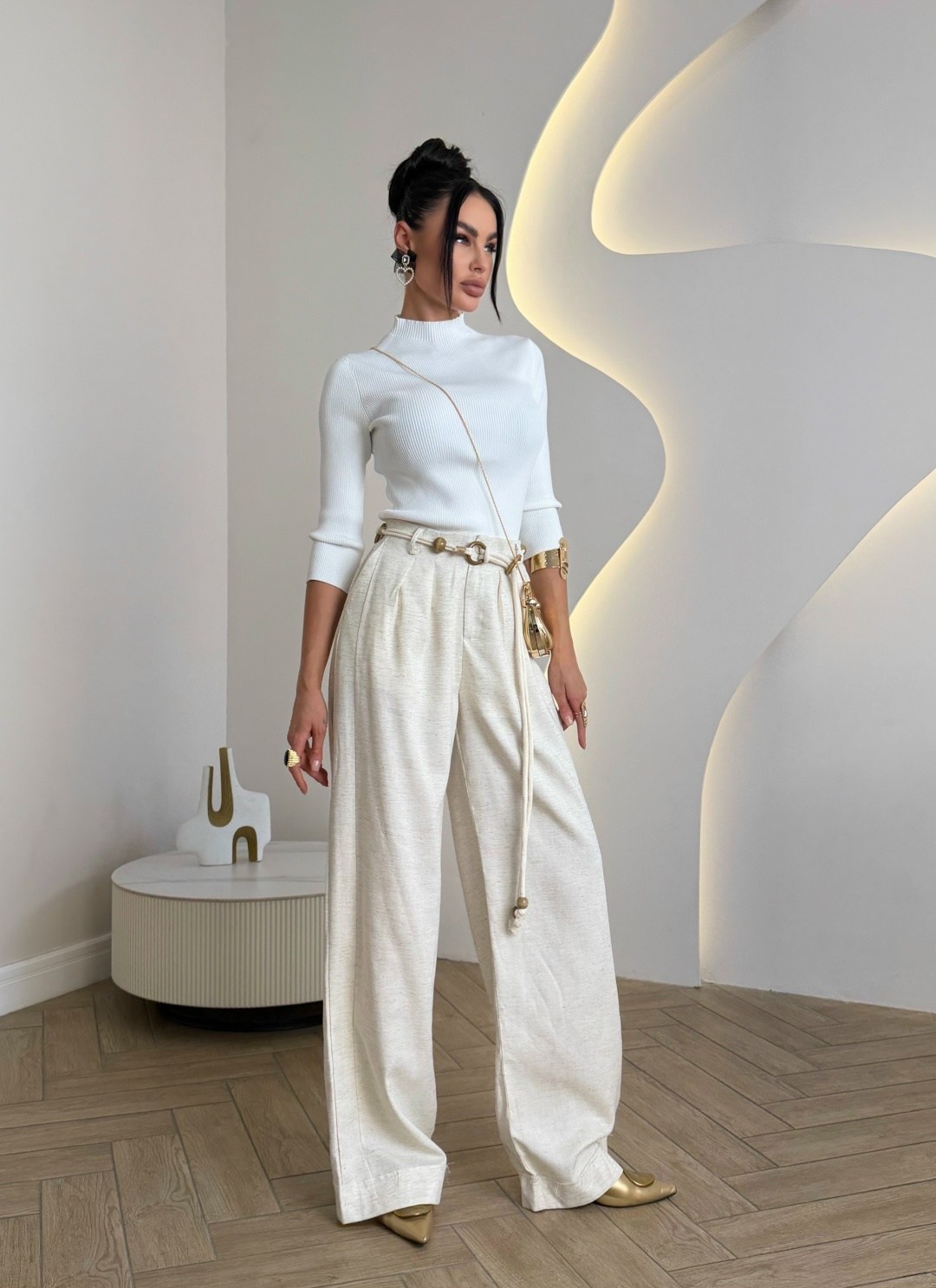 стильные наряды,стильные образы,брюки-палаццо,женственный стиль