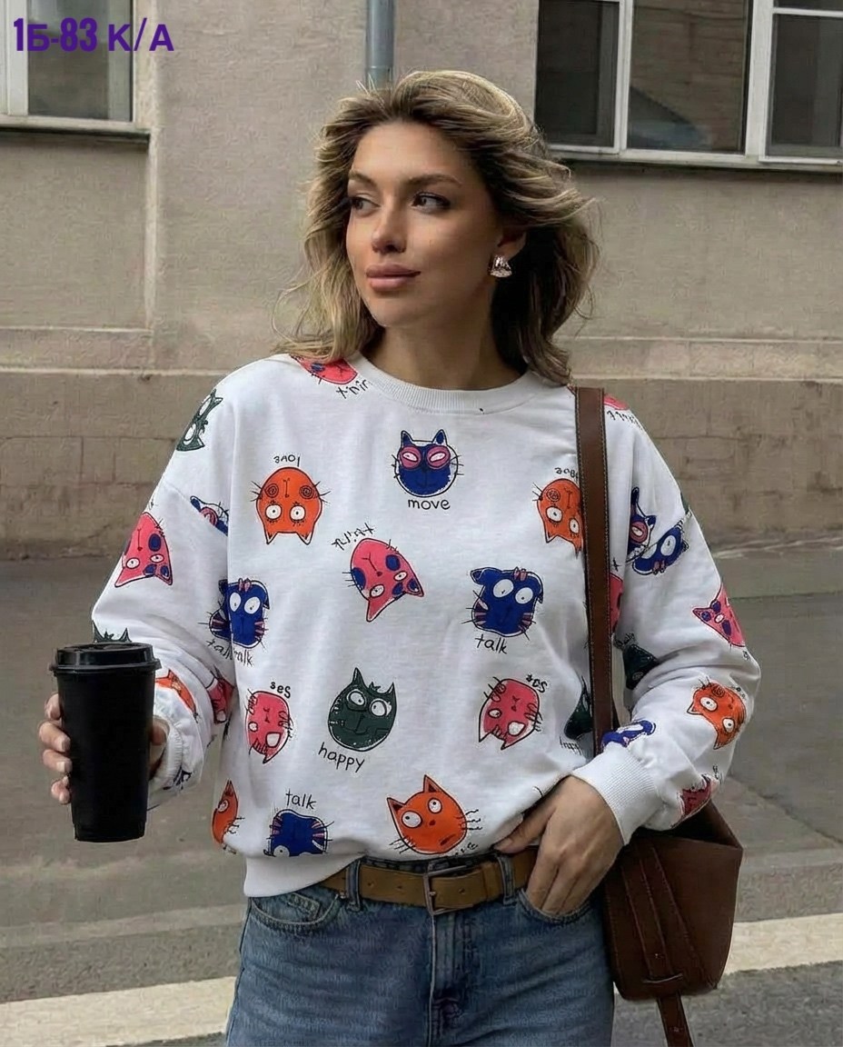 свитшот трикотажный,женский свитшот,mark formelle свитшот женский,толстовки свитшот,свитшот