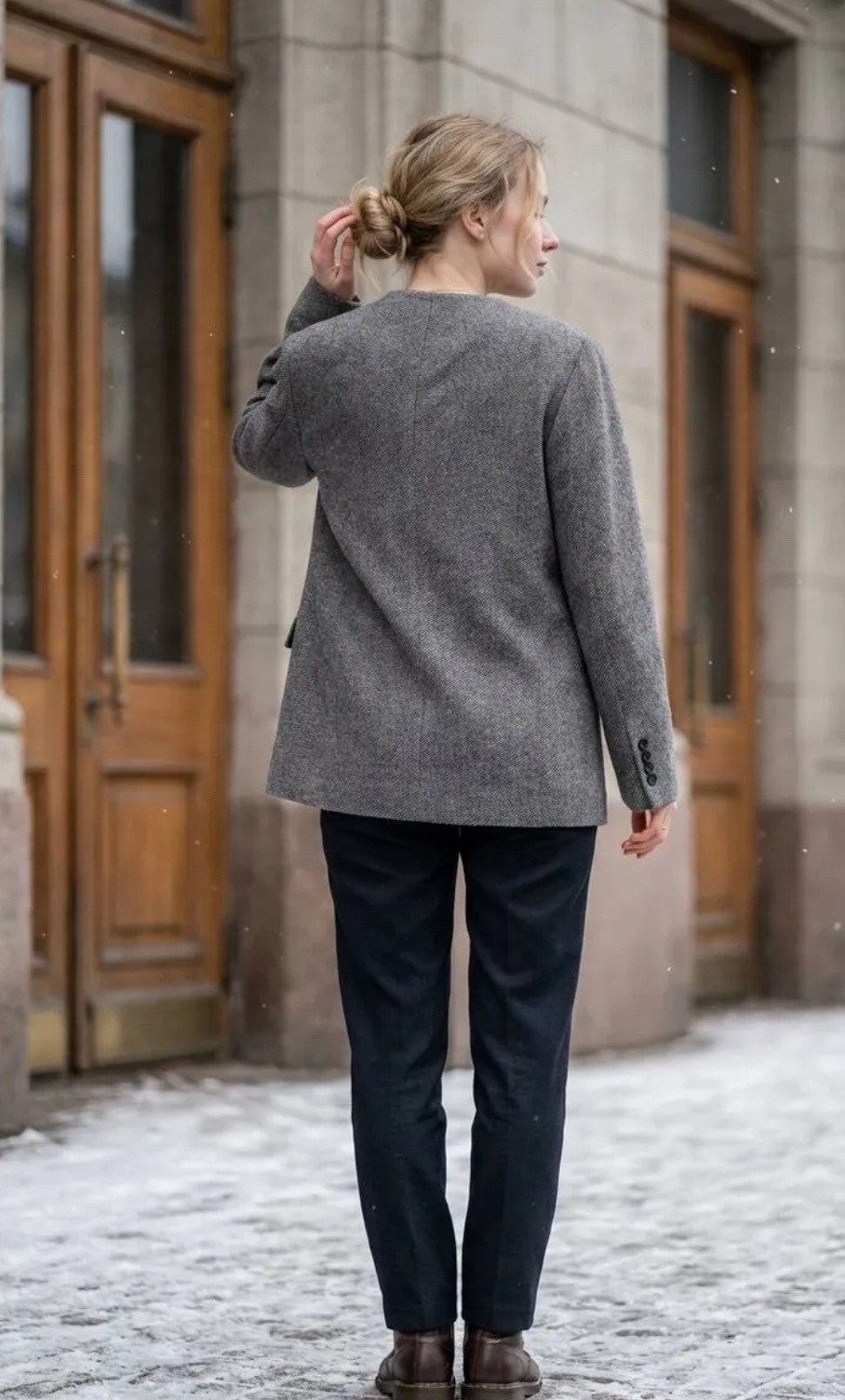 костюм брючный серый,элегантный жакет,костюм брючной деловой,женские костюмы брючные,жакет lenata 12439 серый