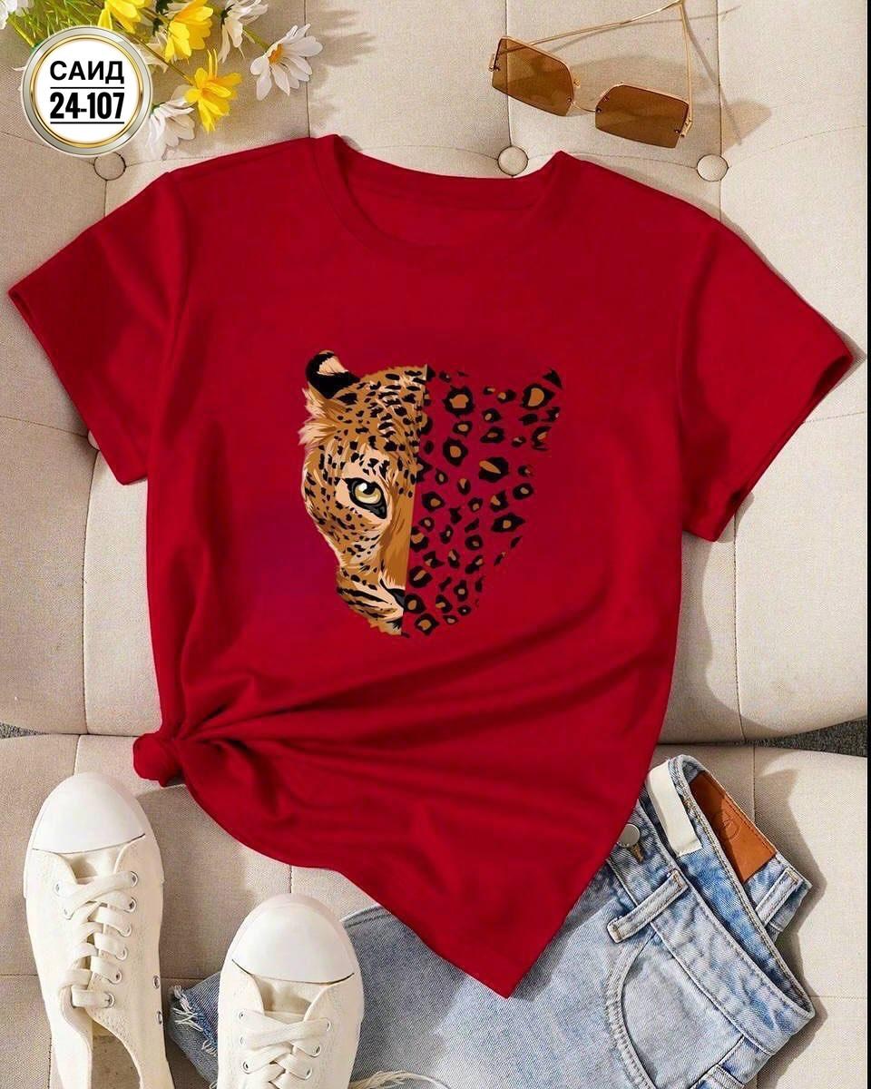 футболка белая с леопардовым принтом женская,футболка с леопардом,женские футболки maycaur с леопардовым принтом,футболка с леопардовым принтом,женская футболка с леопардовым принтом