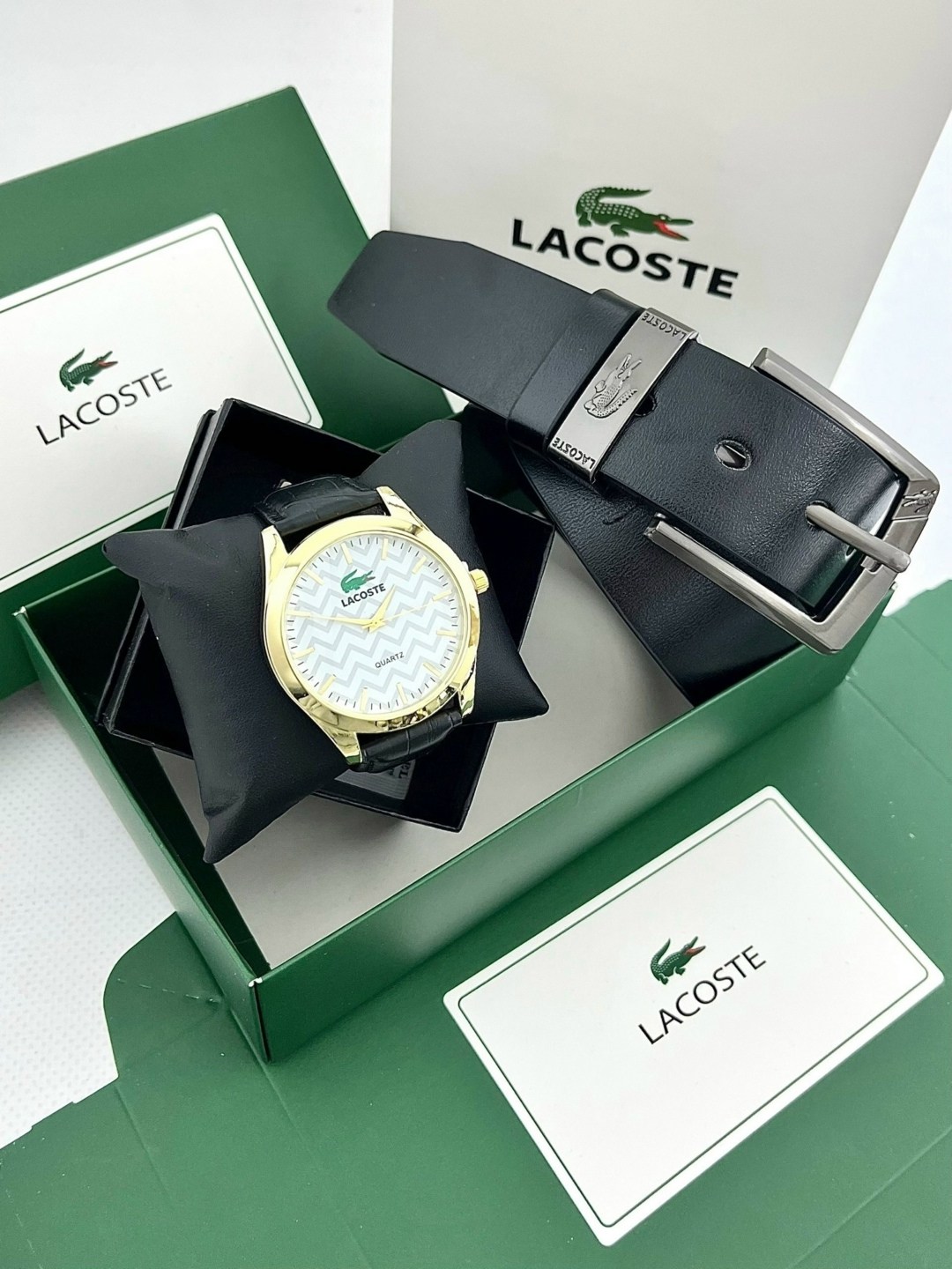 подарочный набор мужской,подарочный набор для мужчин,подарочный набор lacoste,подарочный набор мужчине часы наручные и ремень,часы наручные кварцевые подарочный набор ремень и часы