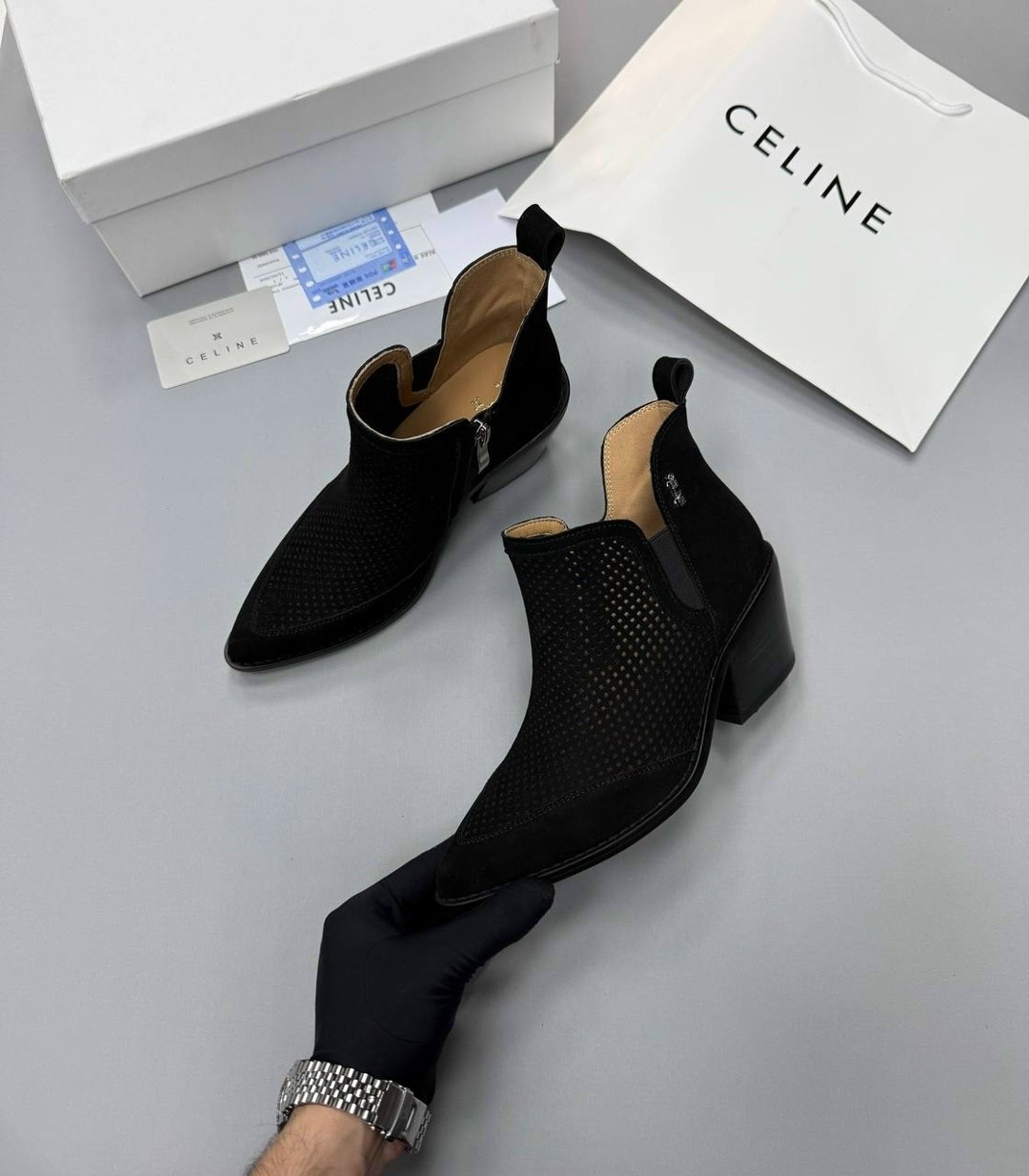 ботильоны celine,,ботильоны женские,сапоги celine, женская