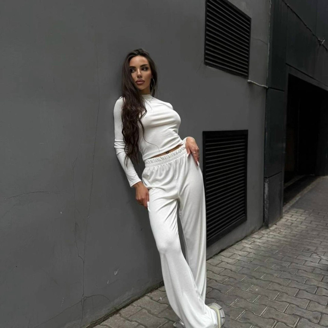 брючный костюм,спортивные штаны палаццо,штаны палаццо женские спортивные,брюки спортивные штаны палаццо romano,белый брючный костюм