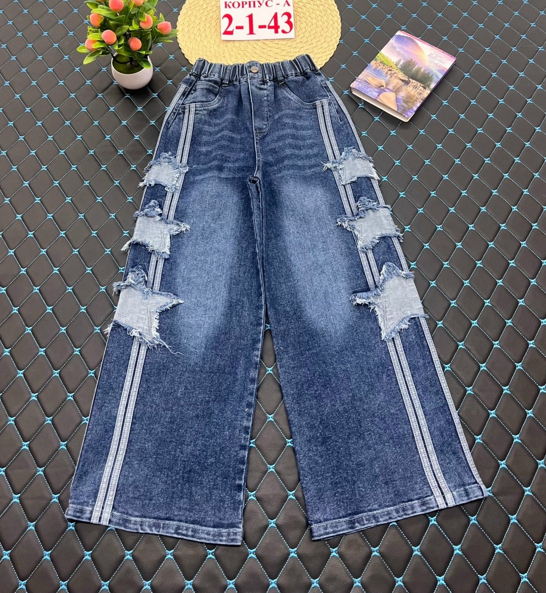джинсы с широкими дырками для девочек-подростков,джинсы для девочек,широкие джинсы для девочек,джинсы детские,джинсы для девочек-подростков рваные широкие штаны