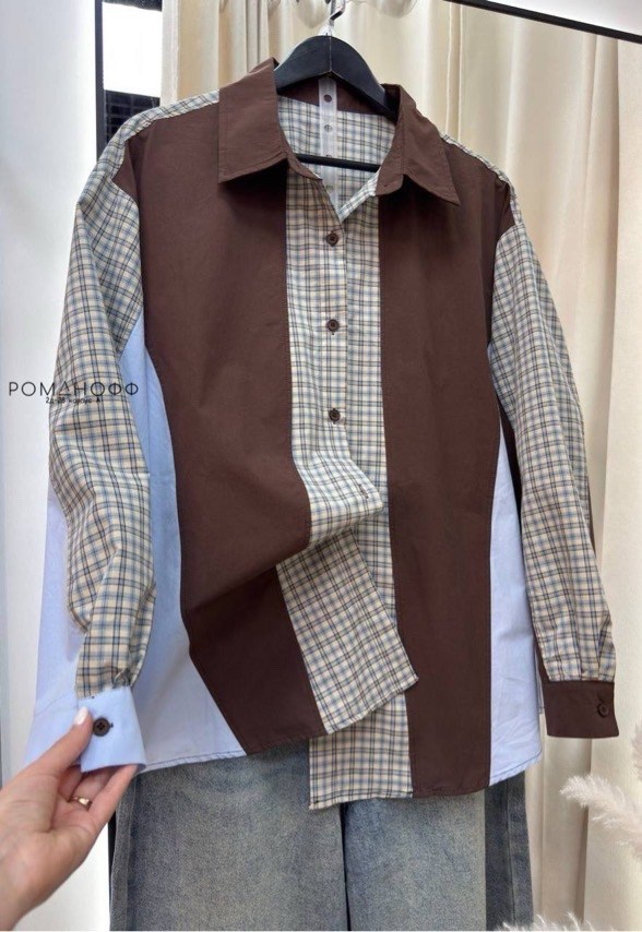 рубашка женская,стильная клетчатая рубашка,рубашка модная,стильная рубашка