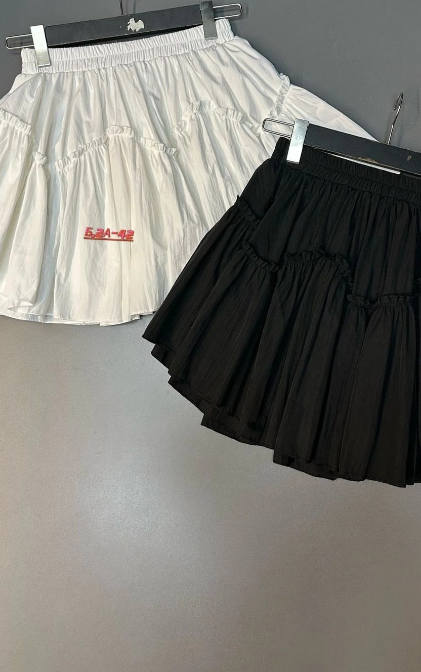 юбка мини,чёрная женская юбка,юбка,юбка с оборками,юбка в корейском стиле
