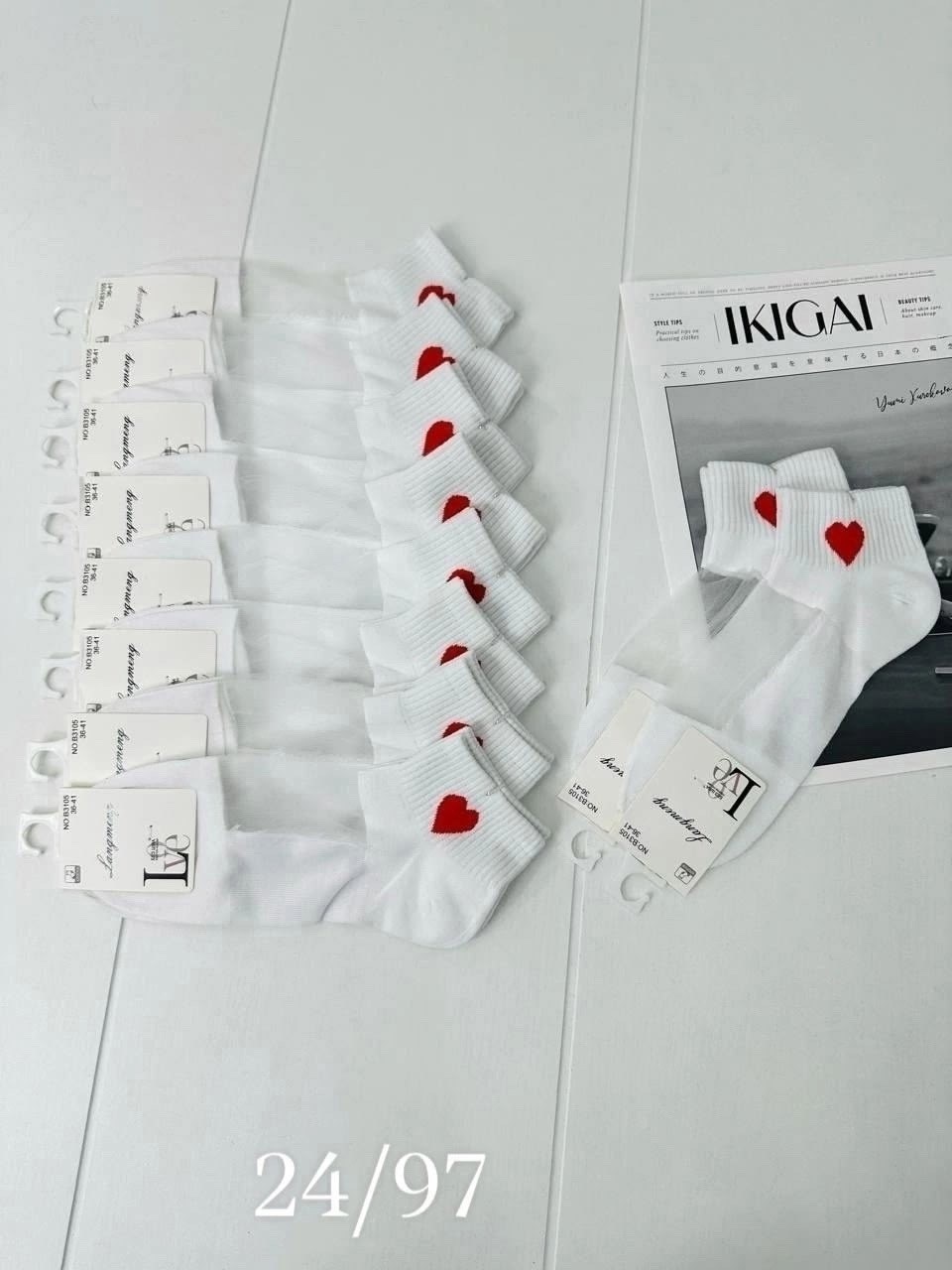 носки женские 10 пар,женские носки,носки женские короткие,носки сердечко,женские носки упаковка