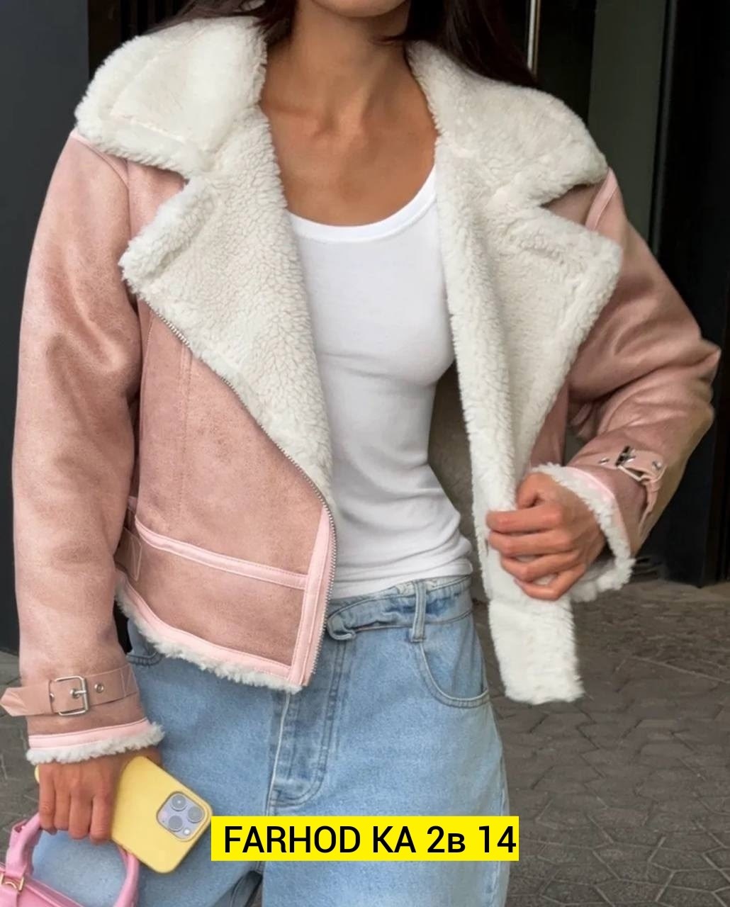 дубленка женская,дублёнка,трендовая розовая женская дубленка,дубленка авиатор женская,стильная дубленка женская