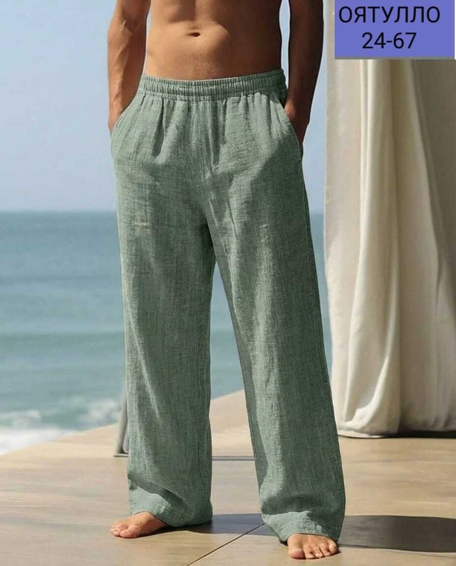 летние мужские льняные брюки,льняные брюки,мужские летние льняные брюки ytjhrg xl,мужские льняные брюки,брюки мужские
