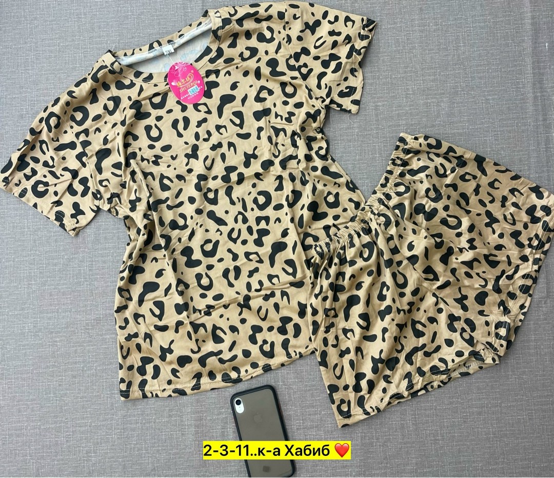 пижама женская с шортами леопард,пижама женская,пижама женская с шортам,пижама леопард,домашняя одежда пижама