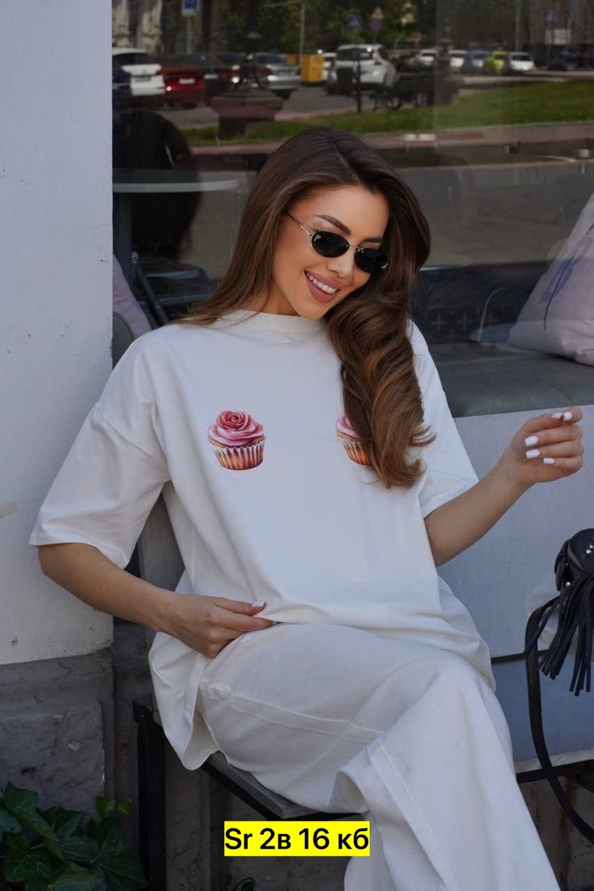 костюм белый,белый костюм женский,летние костюмы женские,белая футболка оверсайз,женские спортивные костюмы